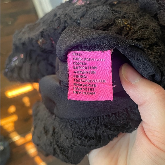 Betsey Johnson size 6 floral lace hem sleeveless fairy grunge punk girly - Picture 9 of 9